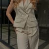 SET CHALECO CON PANTALON DE LINO - Imagen 4